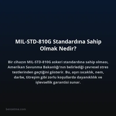 MIL-STD-810G Standardına Sahip Olmak Nedir?