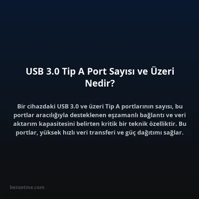 USB 3.0 Tip A Port Sayısı ve Üzeri Nedir?