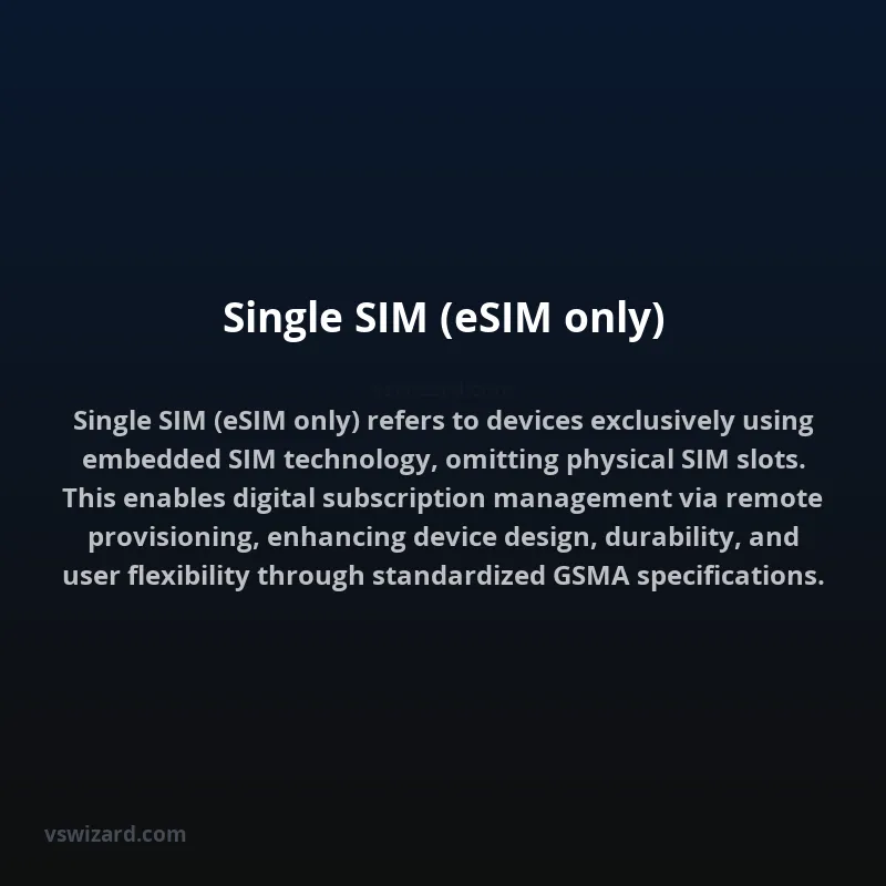 Single SIM (eSIM only)
