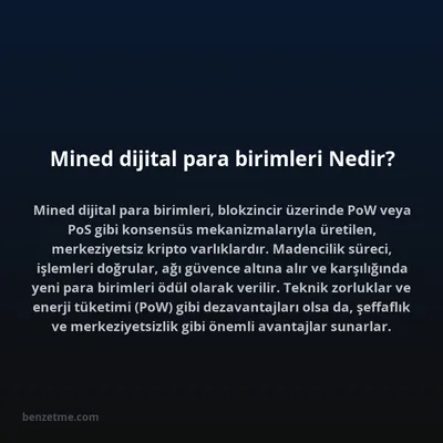 Mined dijital para birimleri Nedir?
