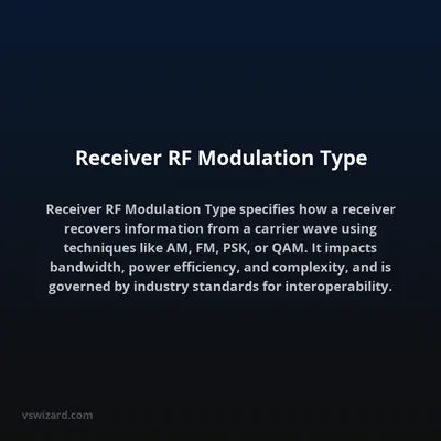Receiver RF Modulation Type