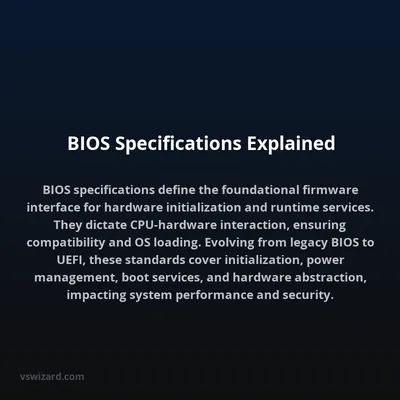 BIOS Specifications Explained