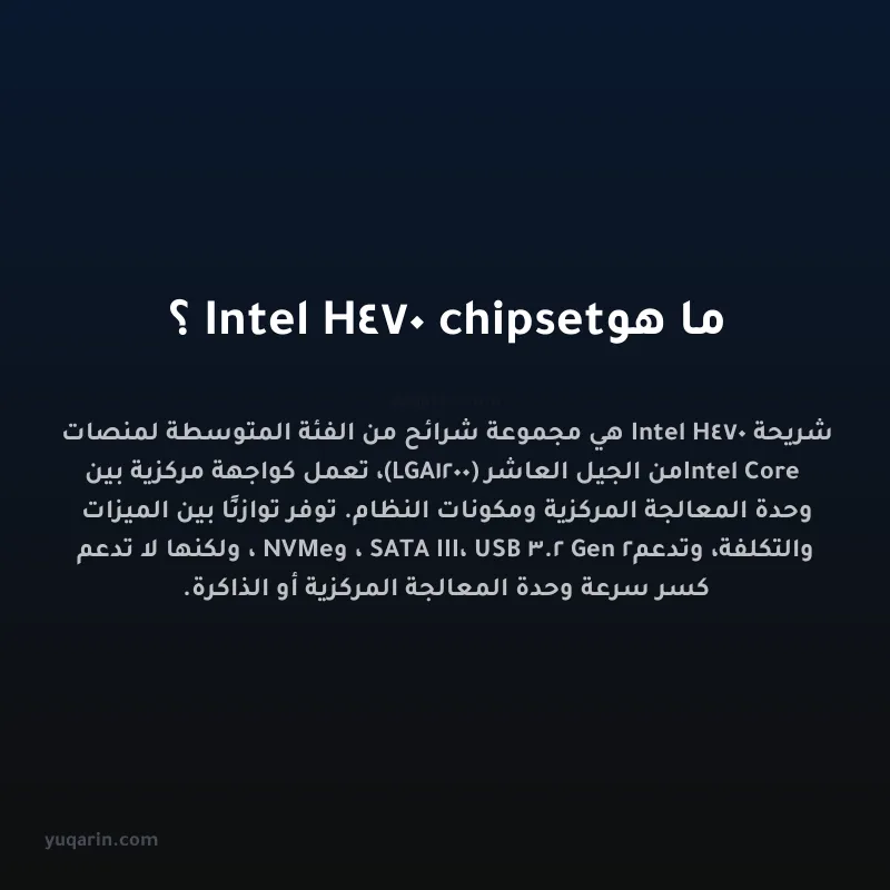 ما هو Intel H470 chipset؟