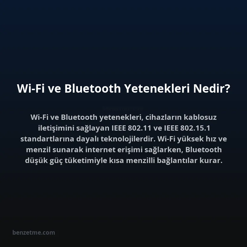 Wi-Fi ve Bluetooth Yetenekleri Nedir?