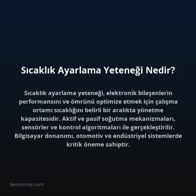 Sıcaklık Ayarlama Yeteneği Nedir?
