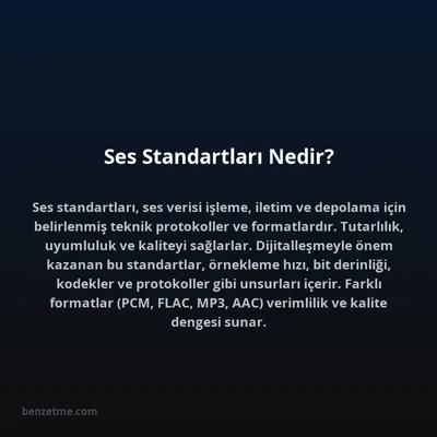 Ses Standartları Nedir?