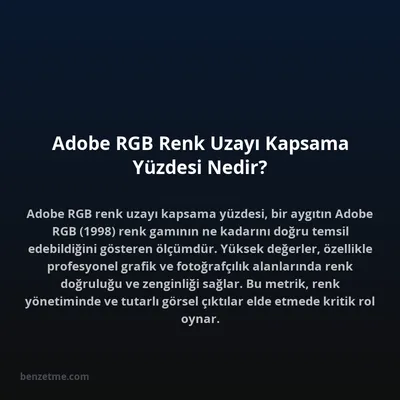 Adobe RGB Renk Uzayı Kapsama Yüzdesi Nedir?