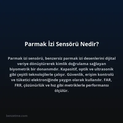 Parmak İzi Sensörü Nedir?