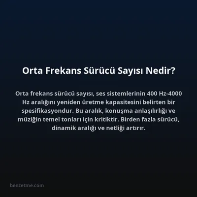 Orta Frekans Sürücü Sayısı Nedir?