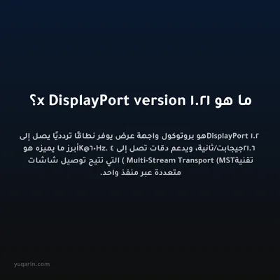 ما هو 1x DisplayPort version 1.2؟