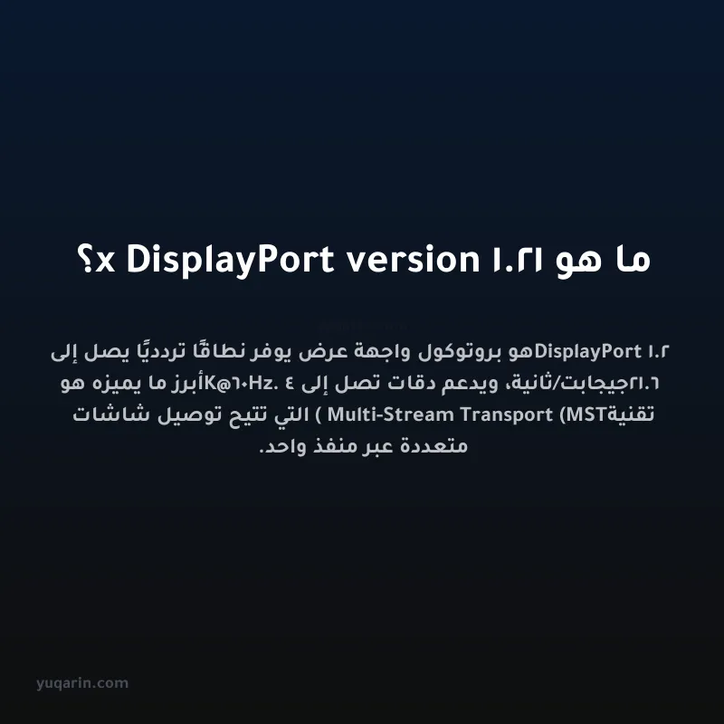 ما هو 1x DisplayPort version 1.2؟