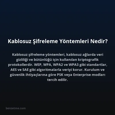 Kablosuz Şifreleme Yöntemleri Nedir?