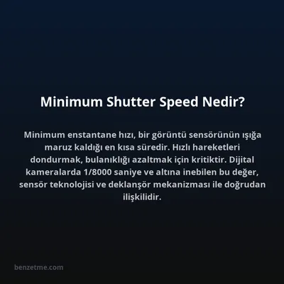 Minimum Shutter Speed Nedir?