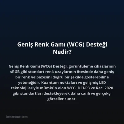Geniş Renk Gamı (WCG) Desteği Nedir?
