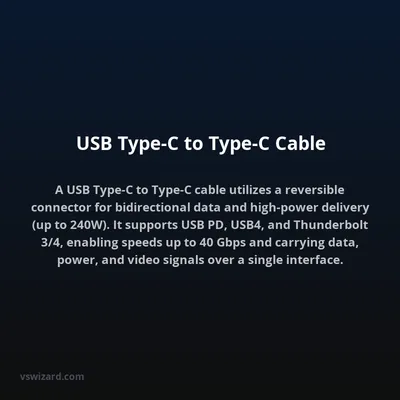 USB Type-C to Type-C Cable