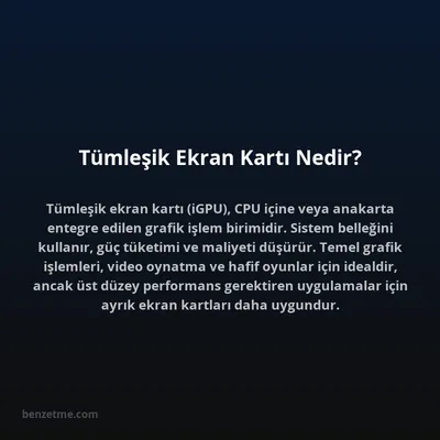 Tümleşik Ekran Kartı Nedir?