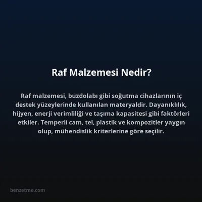 Raf Malzemesi Nedir?