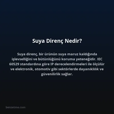 Suya Direnç Nedir?