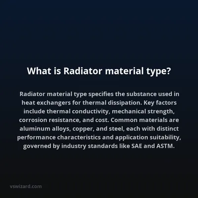 What is Radiator material type?