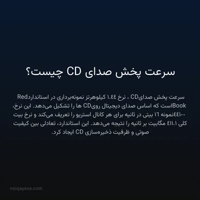سرعت پخش صدای CD چیست؟