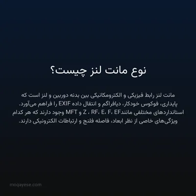 نوع مانت لنز چیست؟
