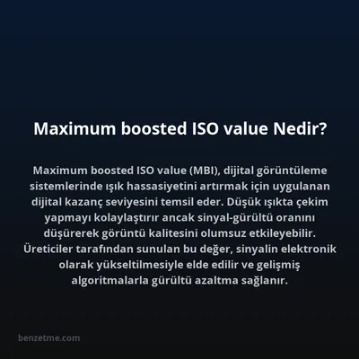 Maximum boosted ISO value Nedir?