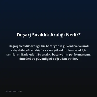 Deşarj Sıcaklık Aralığı Nedir?