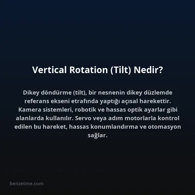 Vertical Rotation (Tilt) Nedir?
