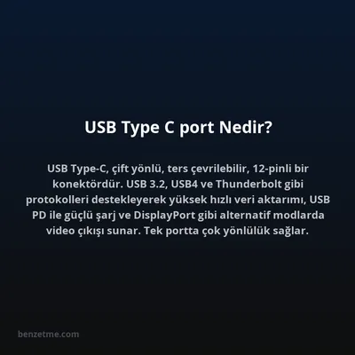 USB Type C port Nedir?