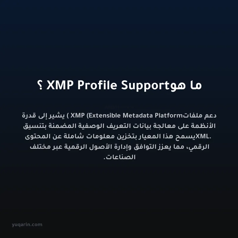 ما هو XMP Profile Support؟