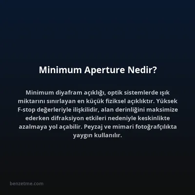 Minimum Aperture Nedir?