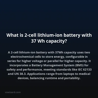 What is 2-cell lithium-ion battery with 37 Wh capacity?