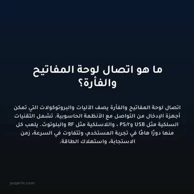 ما هو اتصال لوحة المفاتيح والفأرة؟