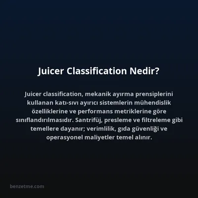 Juicer Classification Nedir?