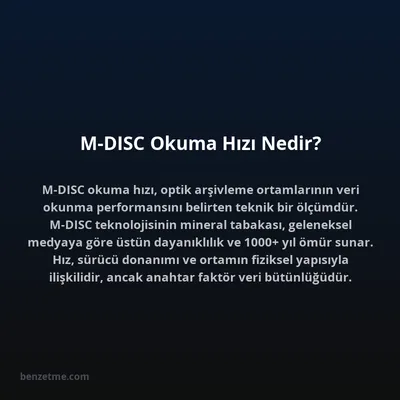 M-DISC Okuma Hızı Nedir?