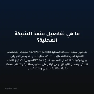 ما هي تفاصيل منفذ الشبكة المحلية؟