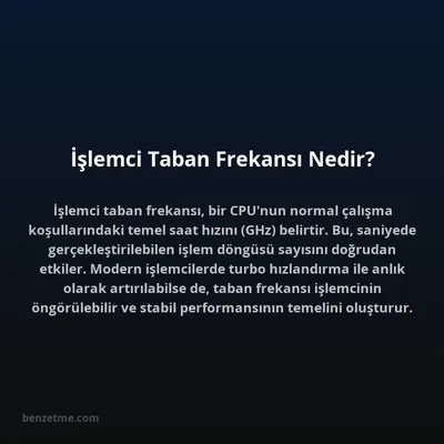 İşlemci Taban Frekansı Nedir?