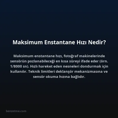 Maksimum Enstantane Hızı Nedir?