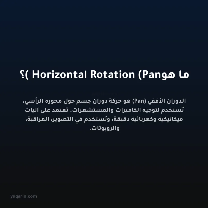 ما هو Horizontal Rotation (Pan)؟