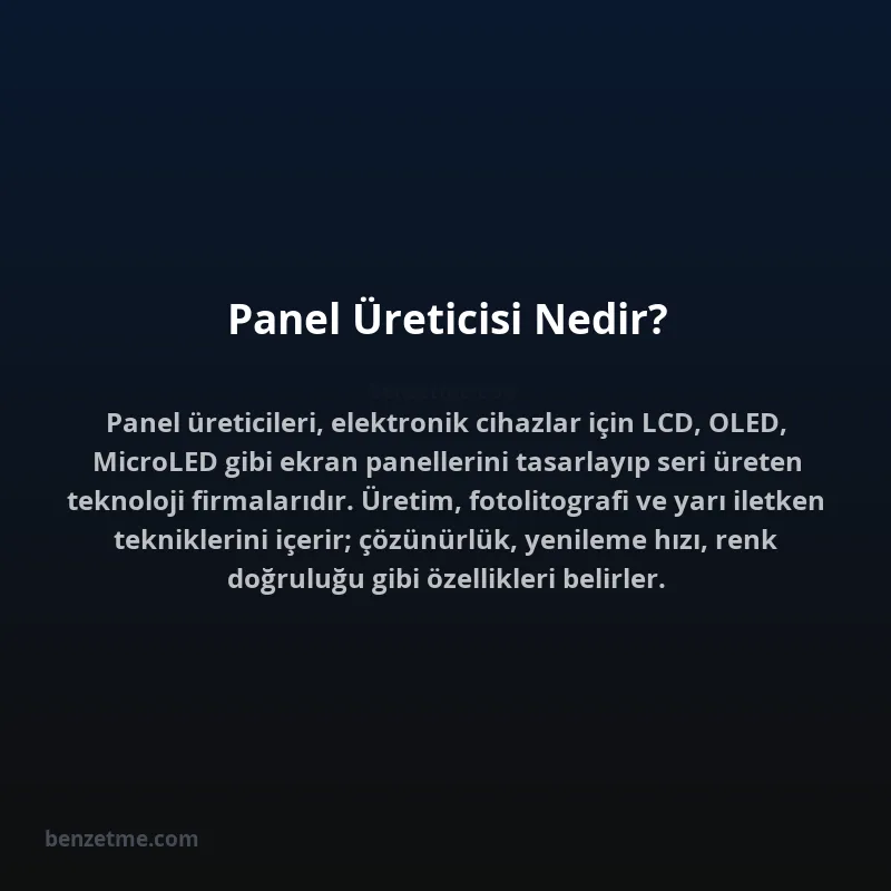 Panel Üreticisi Nedir?