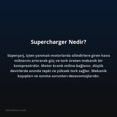 Supercharger Nedir?