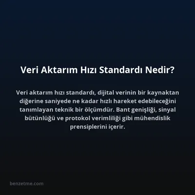 Veri Aktarım Hızı Standardı Nedir?