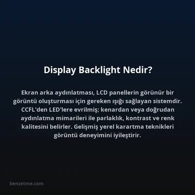 Display Backlight Nedir?