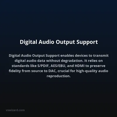 Digital Audio Output Support
