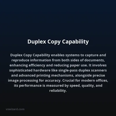Duplex Copy Capability