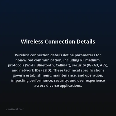Wireless Connection Details