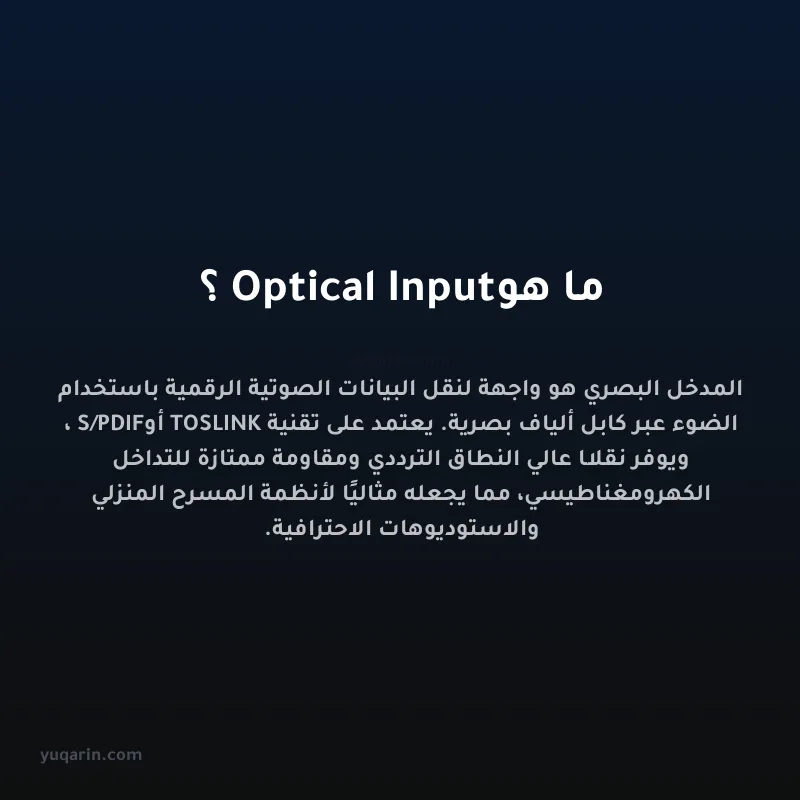ما هو Optical Input؟