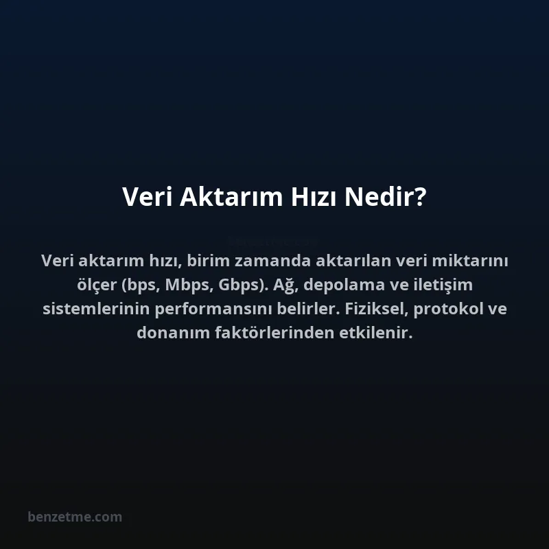 Veri Aktarım Hızı Nedir?
