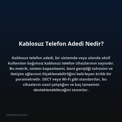 Kablosuz Telefon Adedi Nedir?