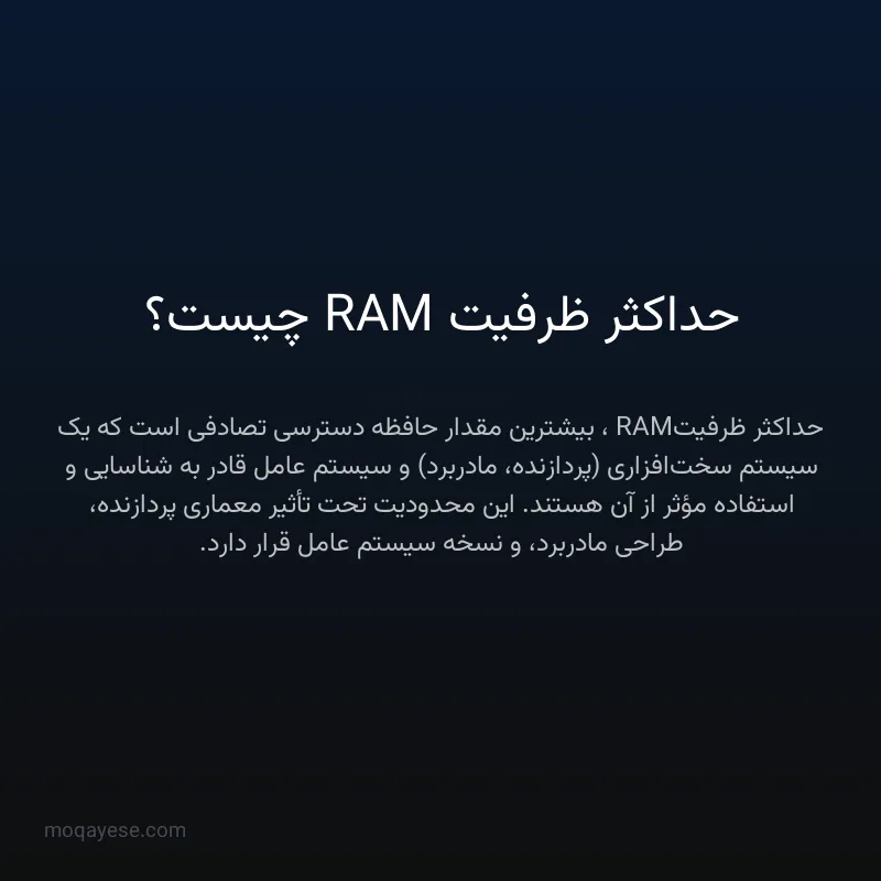 حداکثر ظرفیت RAM چیست؟